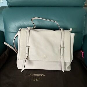 Kate Spade Cream Satchel with Textured Finish